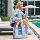 Case-Mate Carolina Blue Crochet Wave Jelly Tote Bag - Deadwood South Boutique & Company LLC