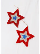 American Star Glitter Earrings-Earrings-Deadwood South Boutique & Company-Deadwood South Boutique, Women's Fashion Boutique in Henderson, TX