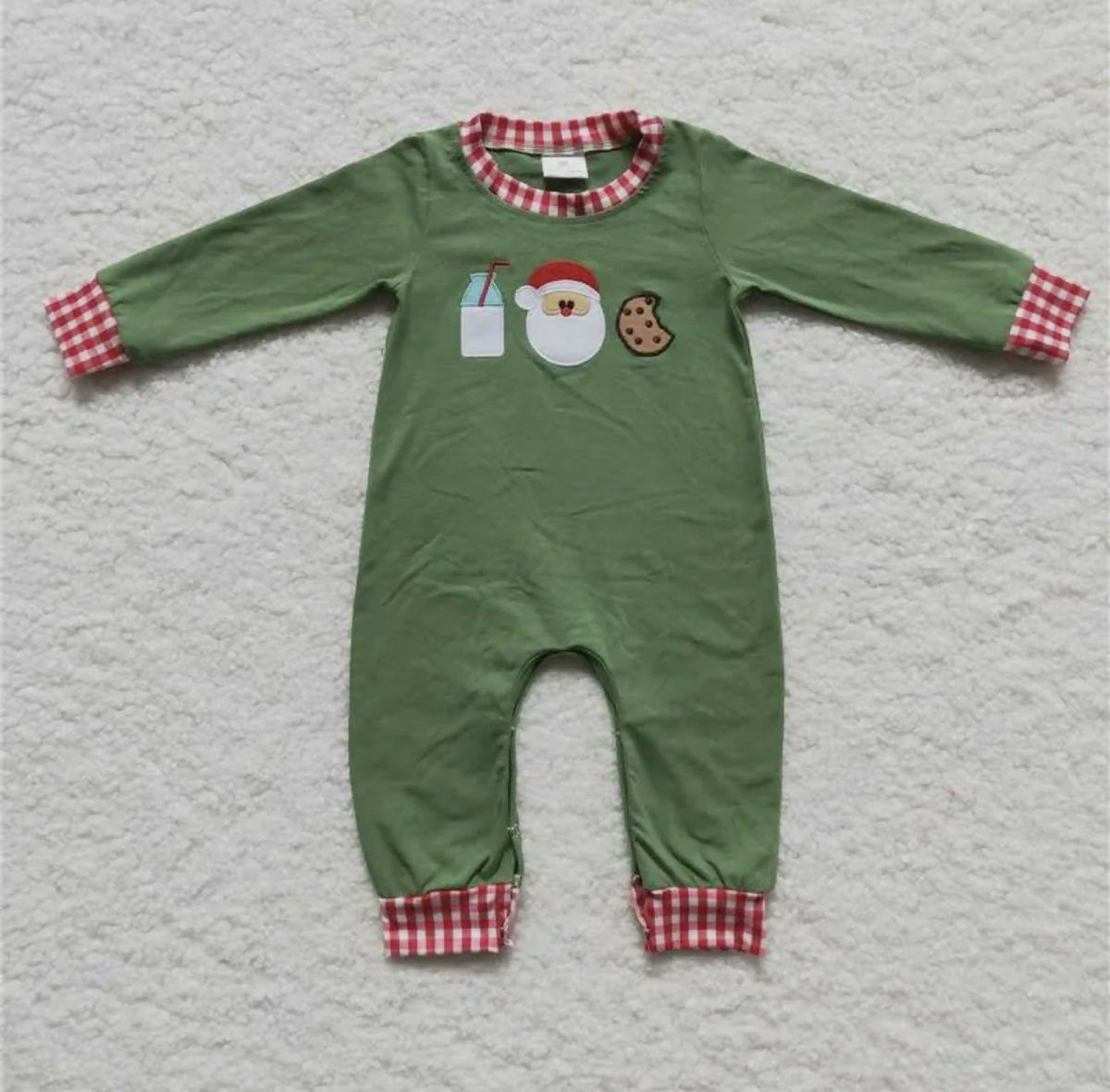 Christmas Boy Milk & Cookies Romper - Deadwood South Boutique & Company LLC