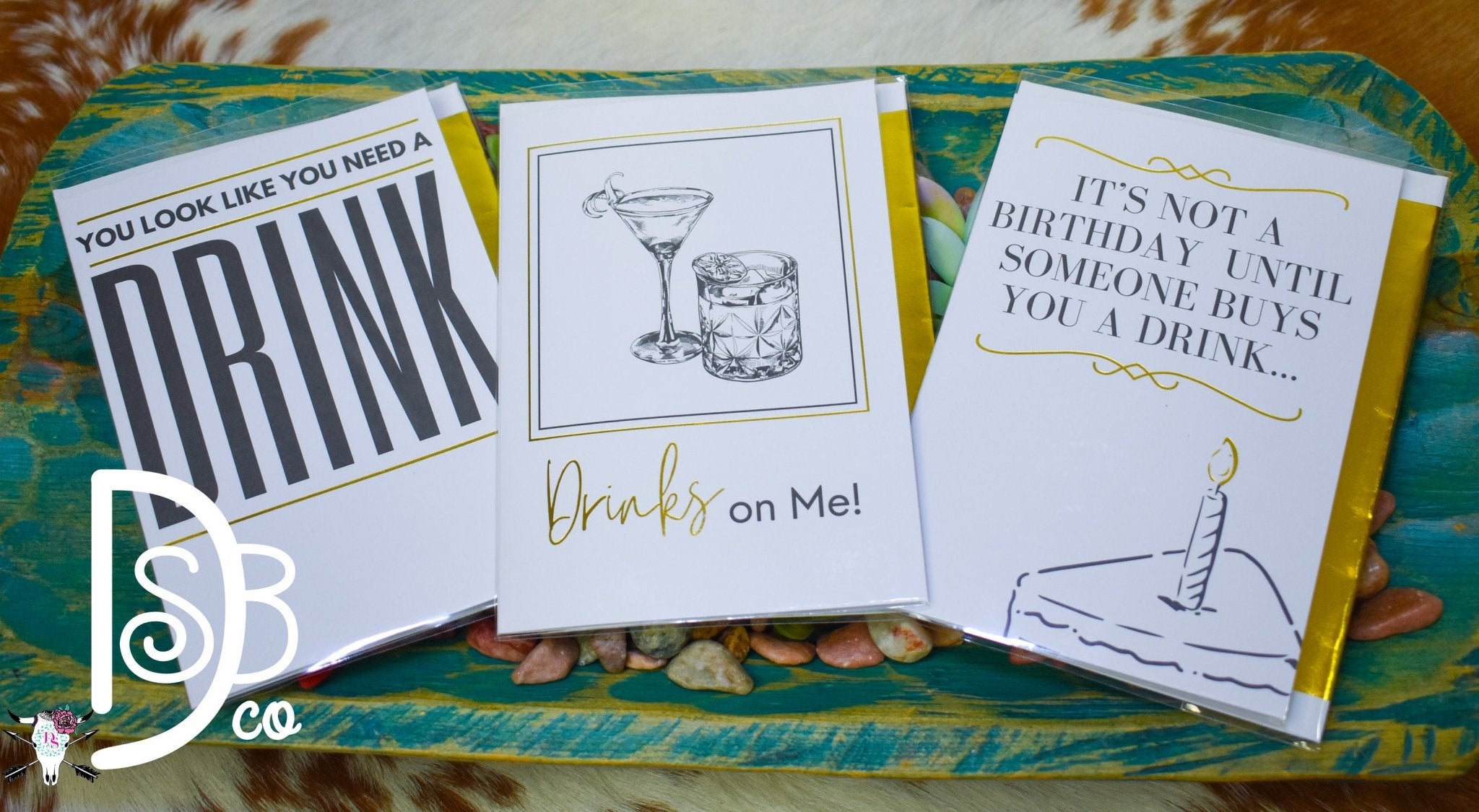 Cocktails & Cards Gift Set - Deadwood South Boutique & Company LLC