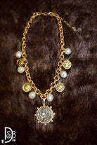 Coin & Pearl Beaded Neclace - Deadwood South Boutique & Company LLC