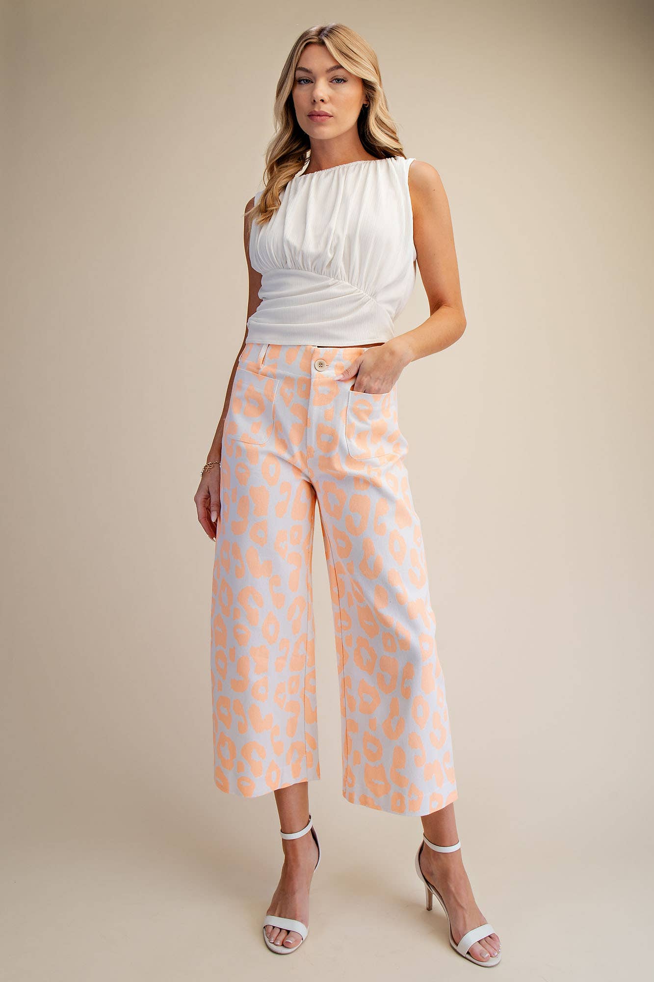 Colette Cropped Wide-Leg Neon Leopard Pants - Deadwood South Boutique & Company LLC