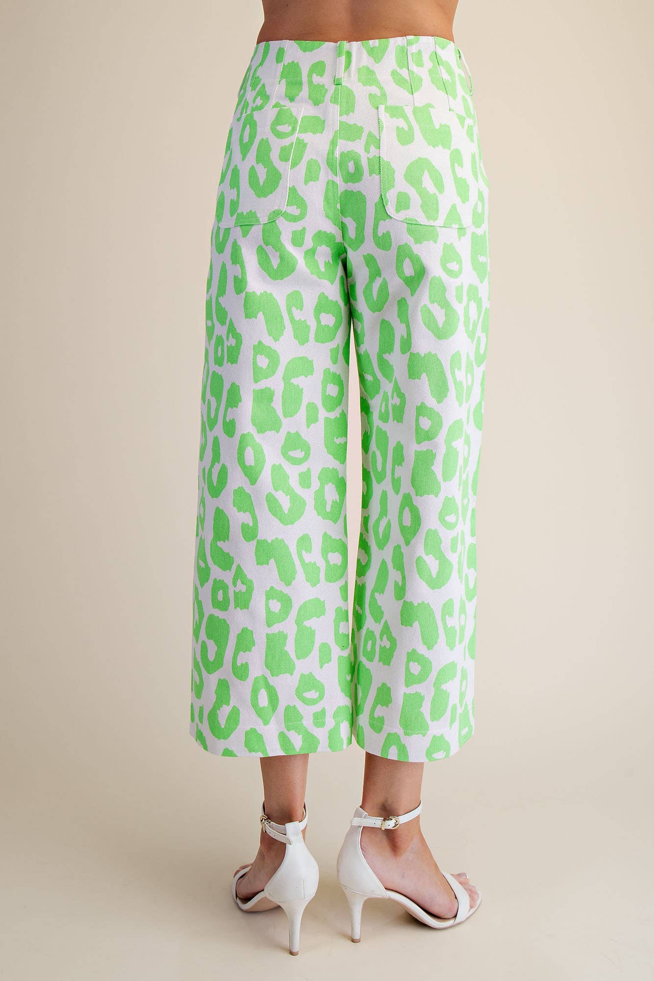 Colette Cropped Wide-Leg Neon Leopard Pants - Deadwood South Boutique & Company LLC