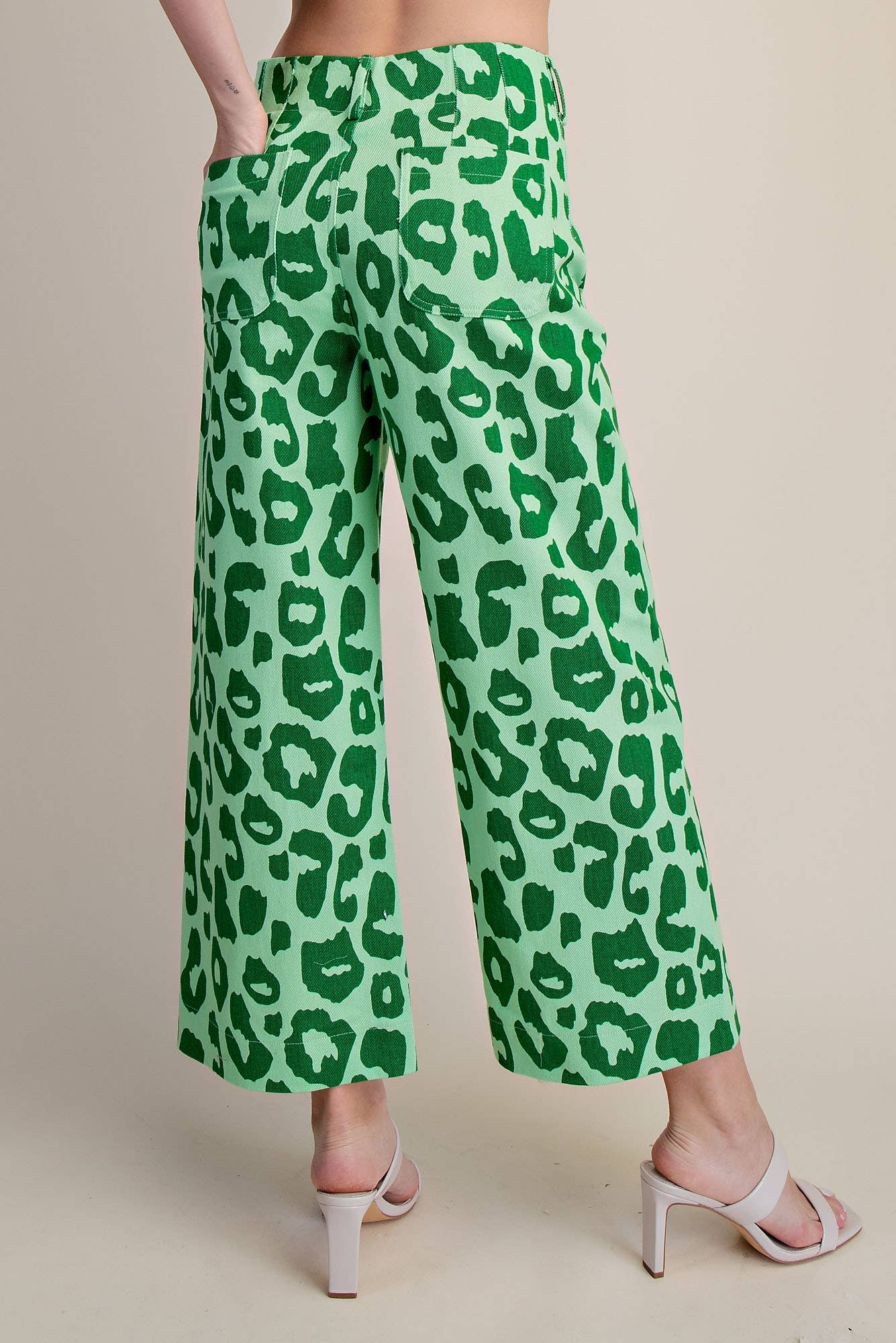 Colette Cropped Wide-Leg Neon Leopard Pants - Deadwood South Boutique & Company LLC