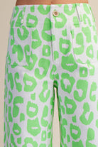 Colette Cropped Wide-Leg Neon Leopard Pants - Deadwood South Boutique & Company LLC