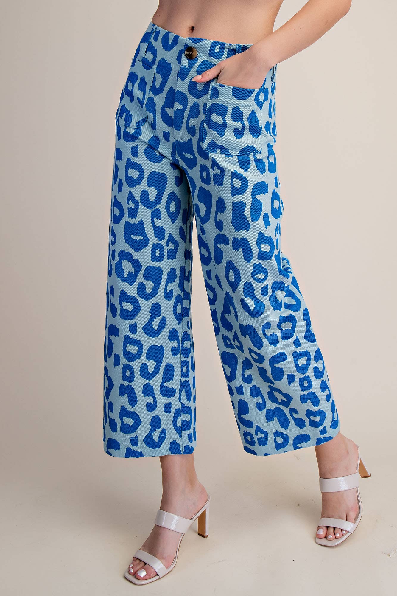 Colette Cropped Wide-Leg Neon Leopard Pants - Deadwood South Boutique & Company LLC