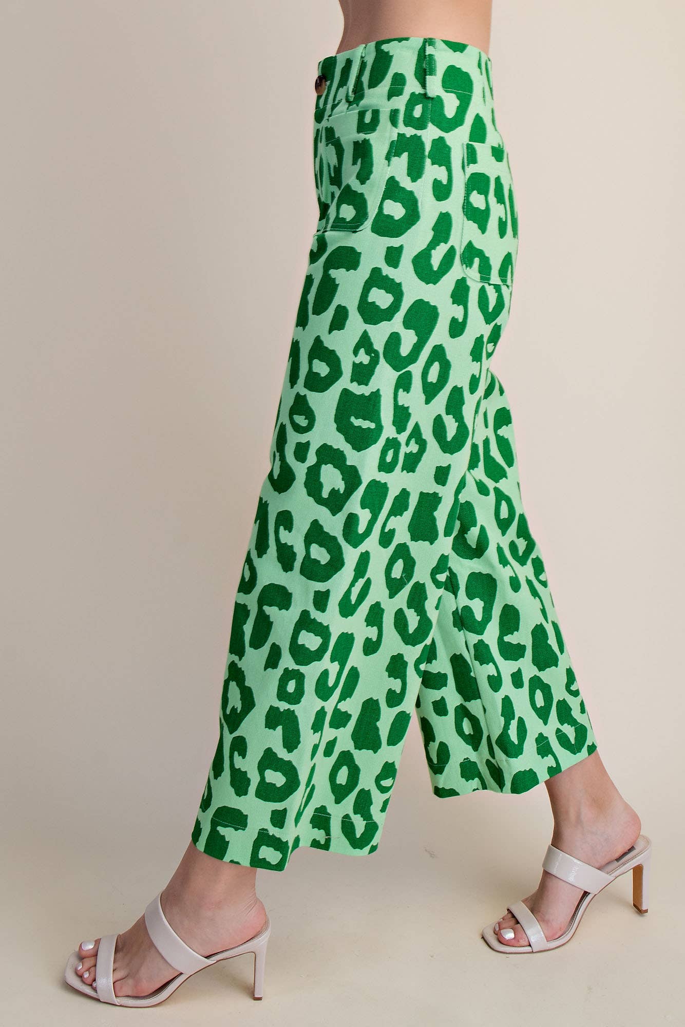 Colette Cropped Wide-Leg Neon Leopard Pants - Deadwood South Boutique & Company LLC