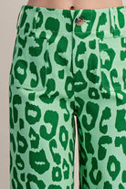 Colette Cropped Wide-Leg Neon Leopard Pants - Deadwood South Boutique & Company LLC
