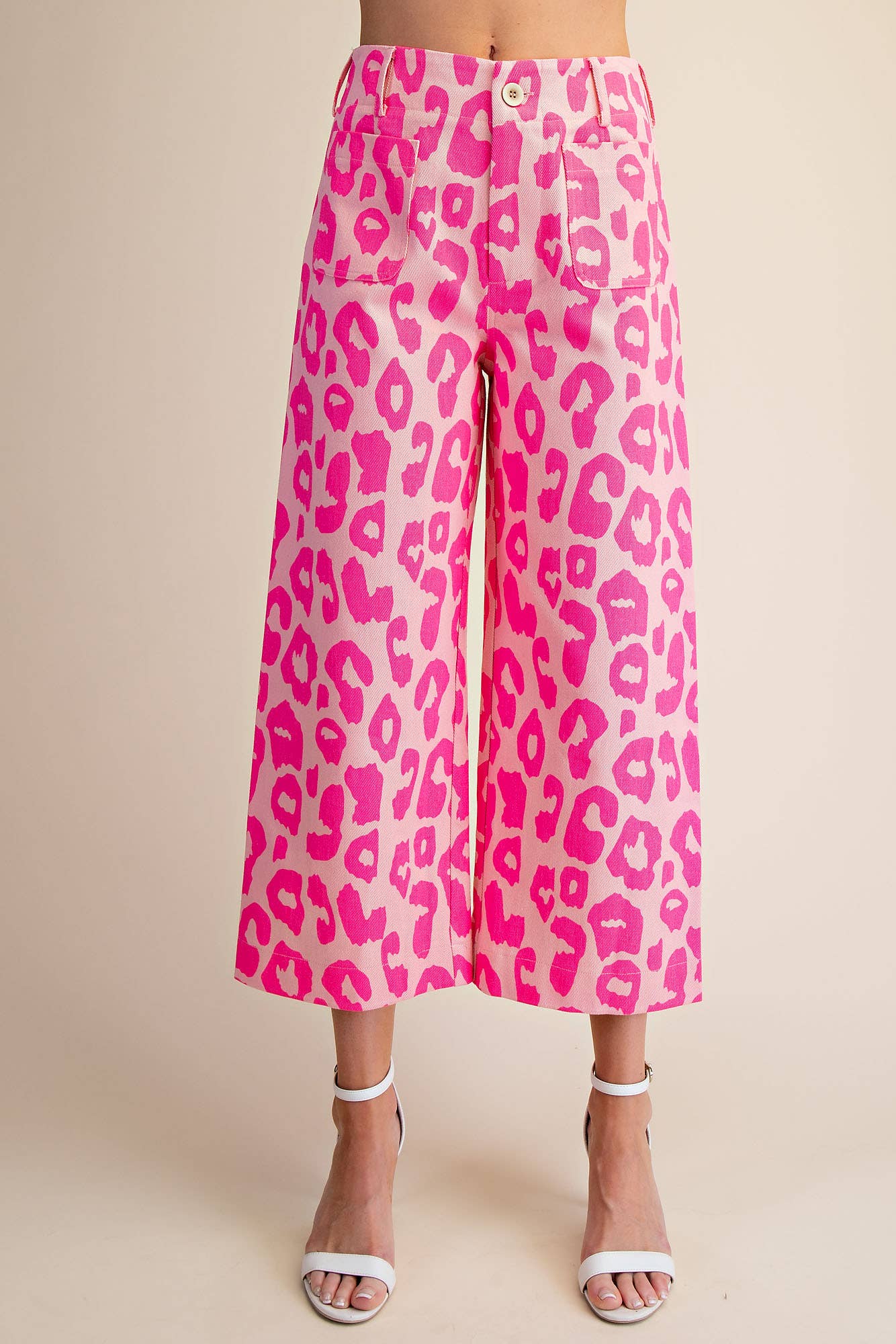 Colette Cropped Wide-Leg Neon Leopard Pants - Deadwood South Boutique & Company LLC