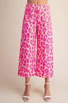 Colette Cropped Wide-Leg Neon Leopard Pants - Deadwood South Boutique & Company LLC