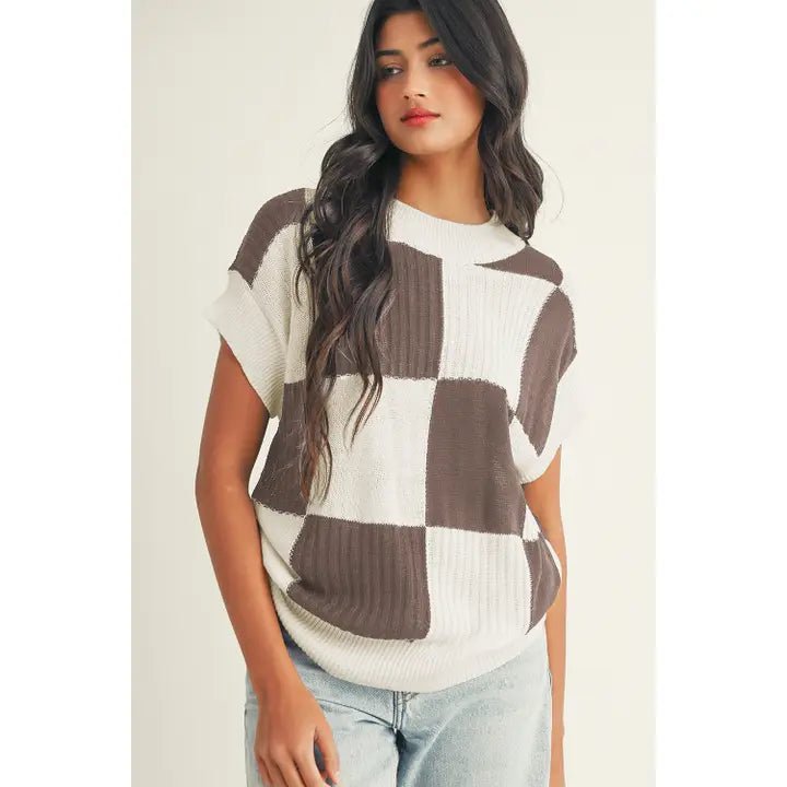 Color Black Crew Neck Short Sleeve Sweater - Deadwood South Boutique & Company LLC