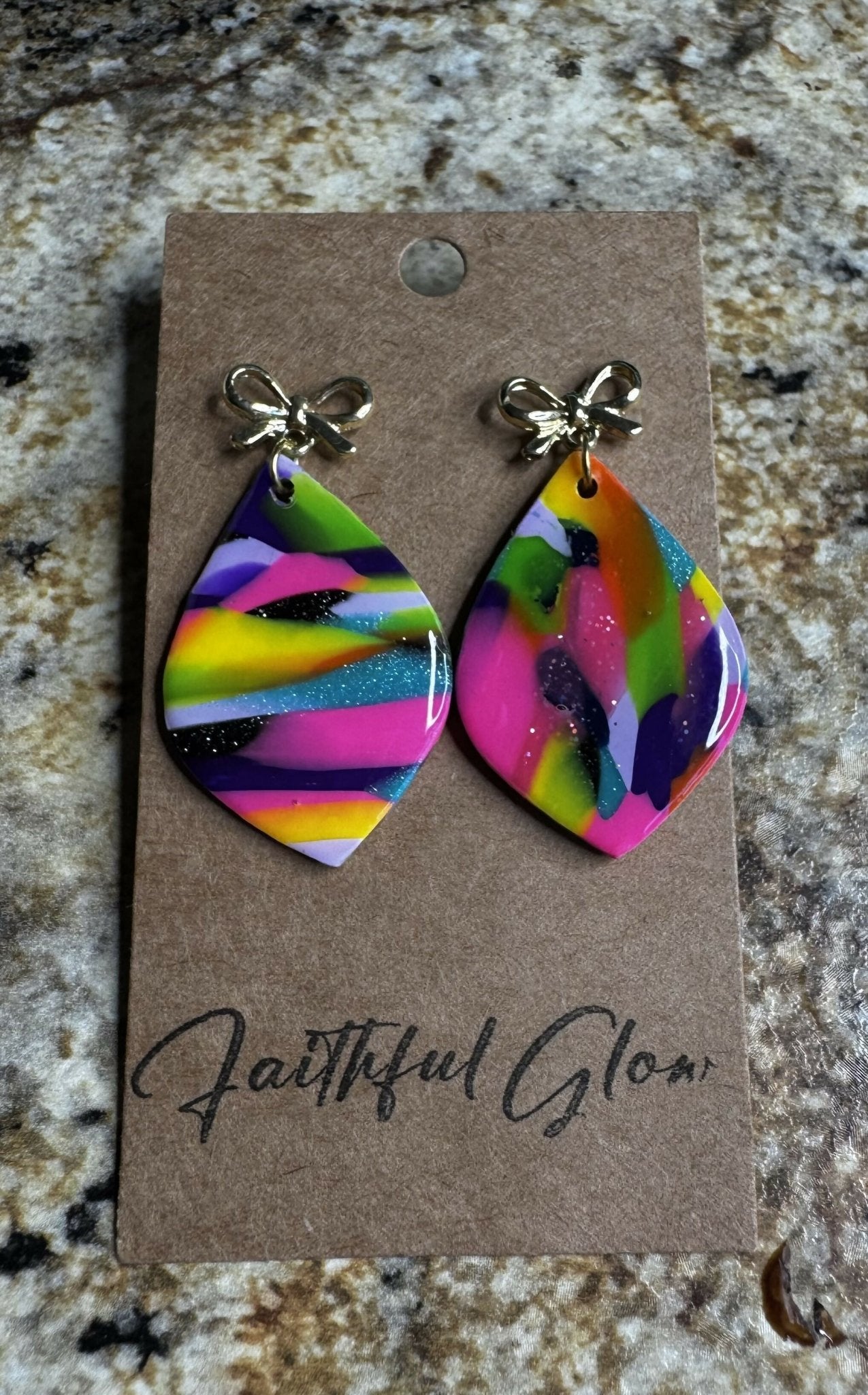 Colorful Tear Drop Bow - Deadwood South Boutique & Company LLC