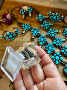 Complete Squash Blossom Set – Kingman Turquoise – Sterling Silver – Navajo Made by Wilson Dawes - Deadwood South Boutique & Company LLC