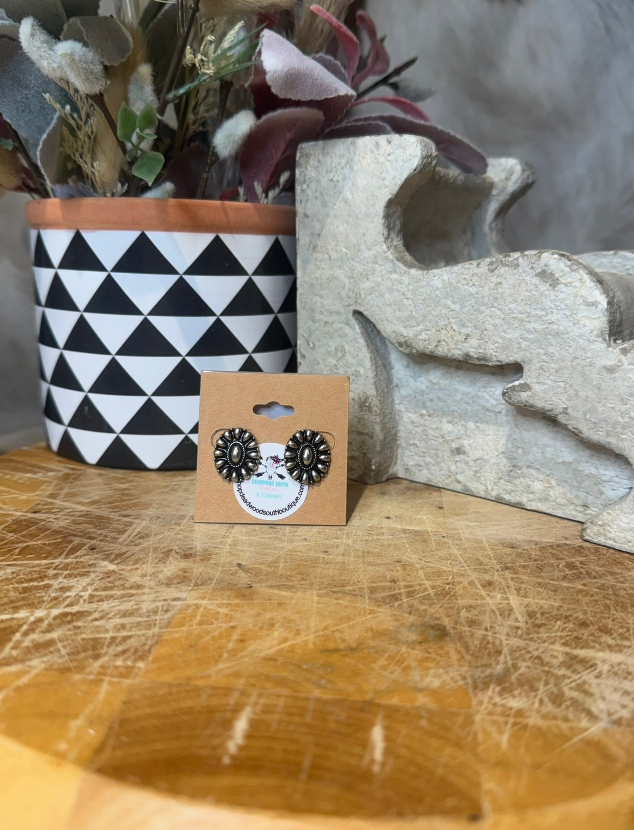 Connie Concho Fashion Earrings - Deadwood South Boutique & Company LLC