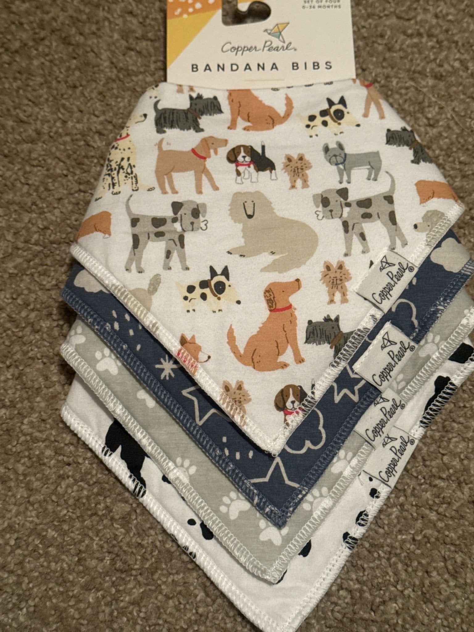 Copper Pearl Bandana Bibs 4Pack - Deadwood South Boutique & Company LLC