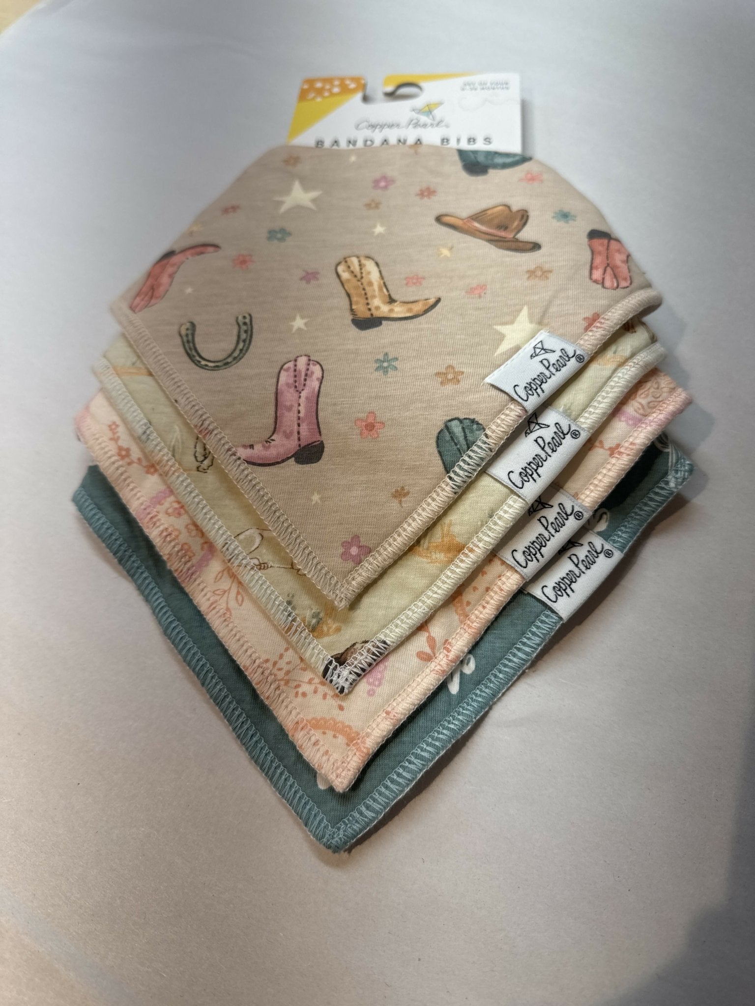 Copper Pearl Bandana Bibs 4Pack - Deadwood South Boutique & Company LLC