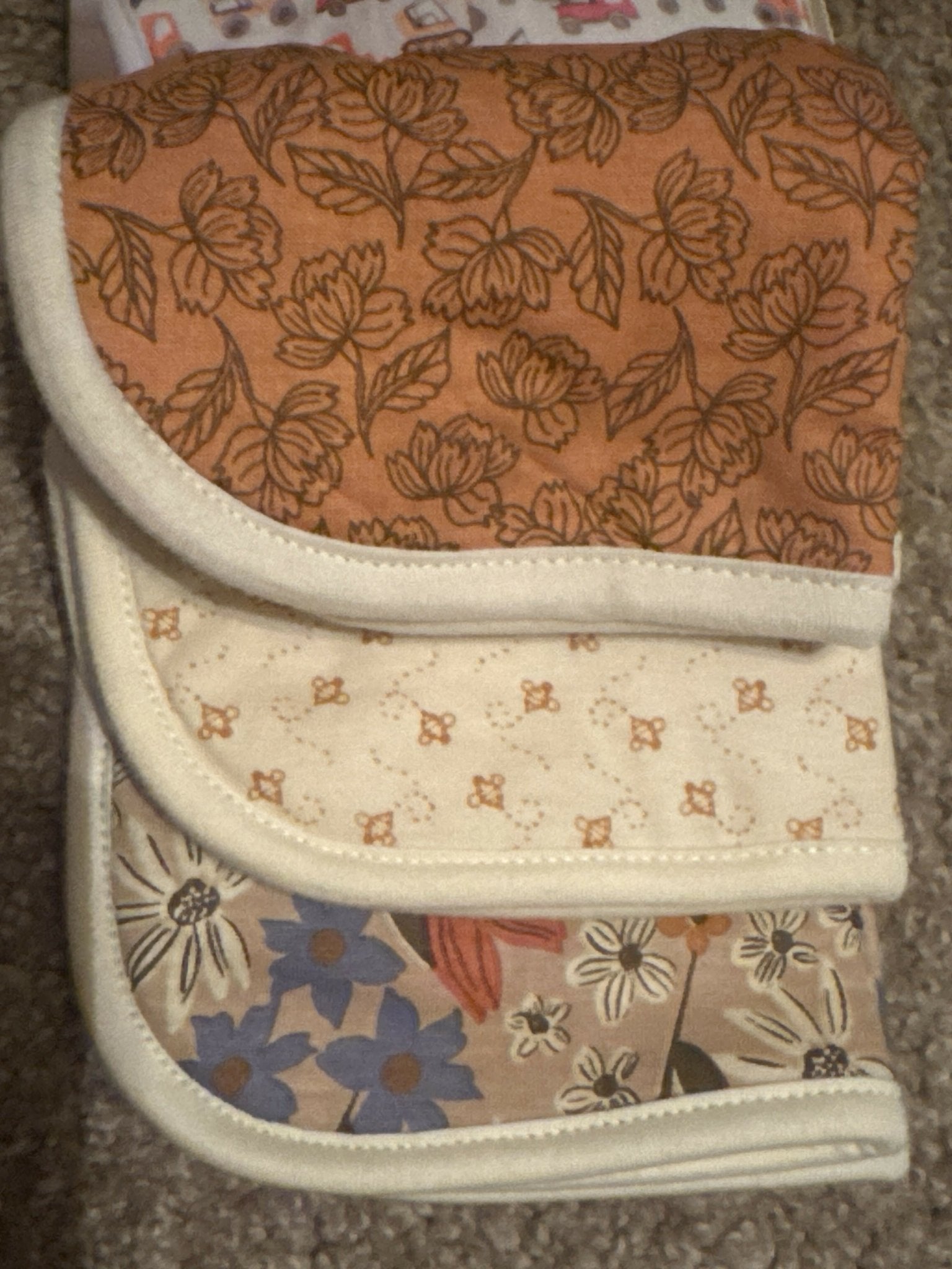 Copper Pearl Burp Cloth 3pk. - Deadwood South Boutique & Company LLC