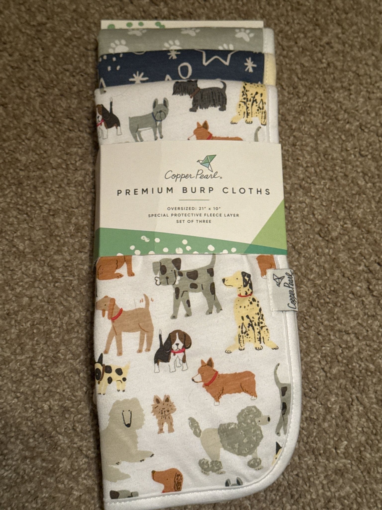 Copper Pearl Burp Cloth 3pk. - Deadwood South Boutique & Company LLC