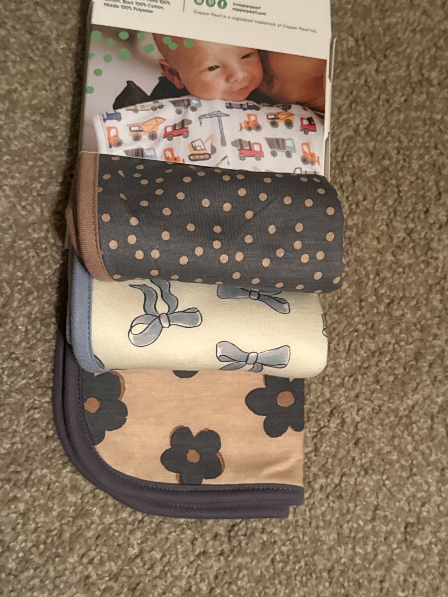 Copper Pearl Burp Cloth 3pk. - Deadwood South Boutique & Company LLC