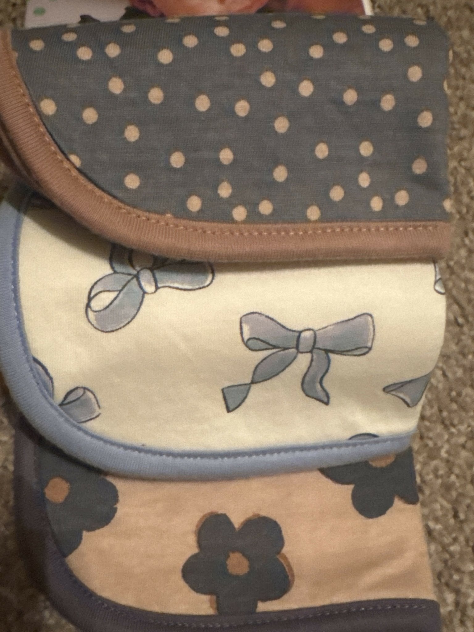 Copper Pearl Burp Cloth 3pk. - Deadwood South Boutique & Company LLC