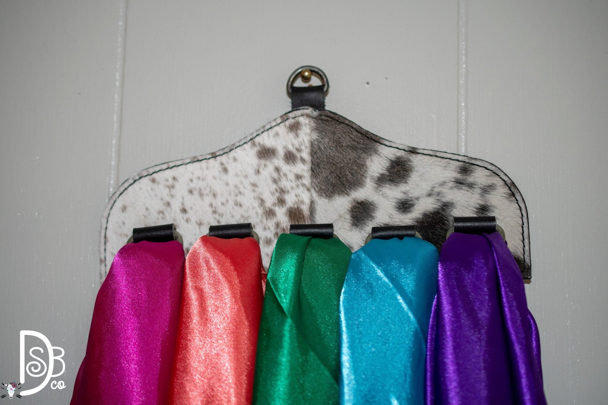 Cowhide & Leather Scarf Holder - Deadwood South Boutique & Company LLC