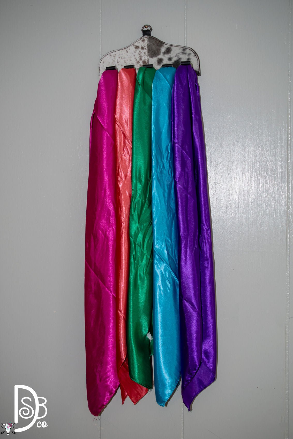 Cowhide & Leather Scarf Holder - Deadwood South Boutique & Company LLC