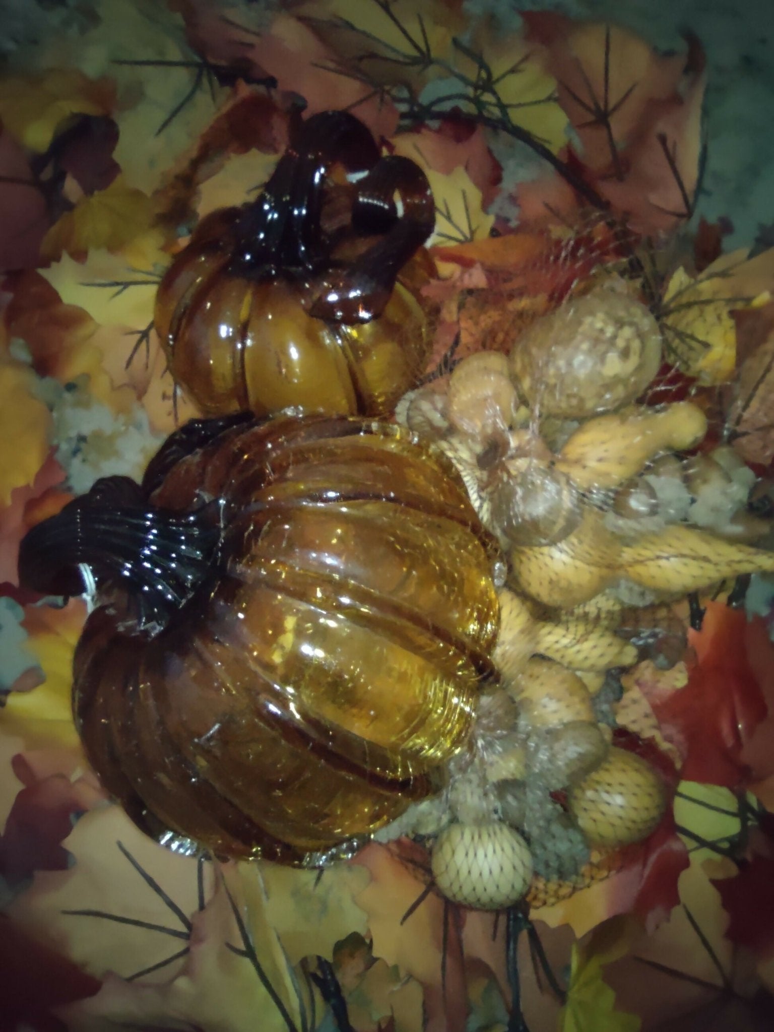 Crackle Glass Pumpkin - Deadwood South Boutique & Company LLC