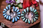 Crescent Stone Turquoise 1.25" Earrings - Deadwood South Boutique & Company LLC