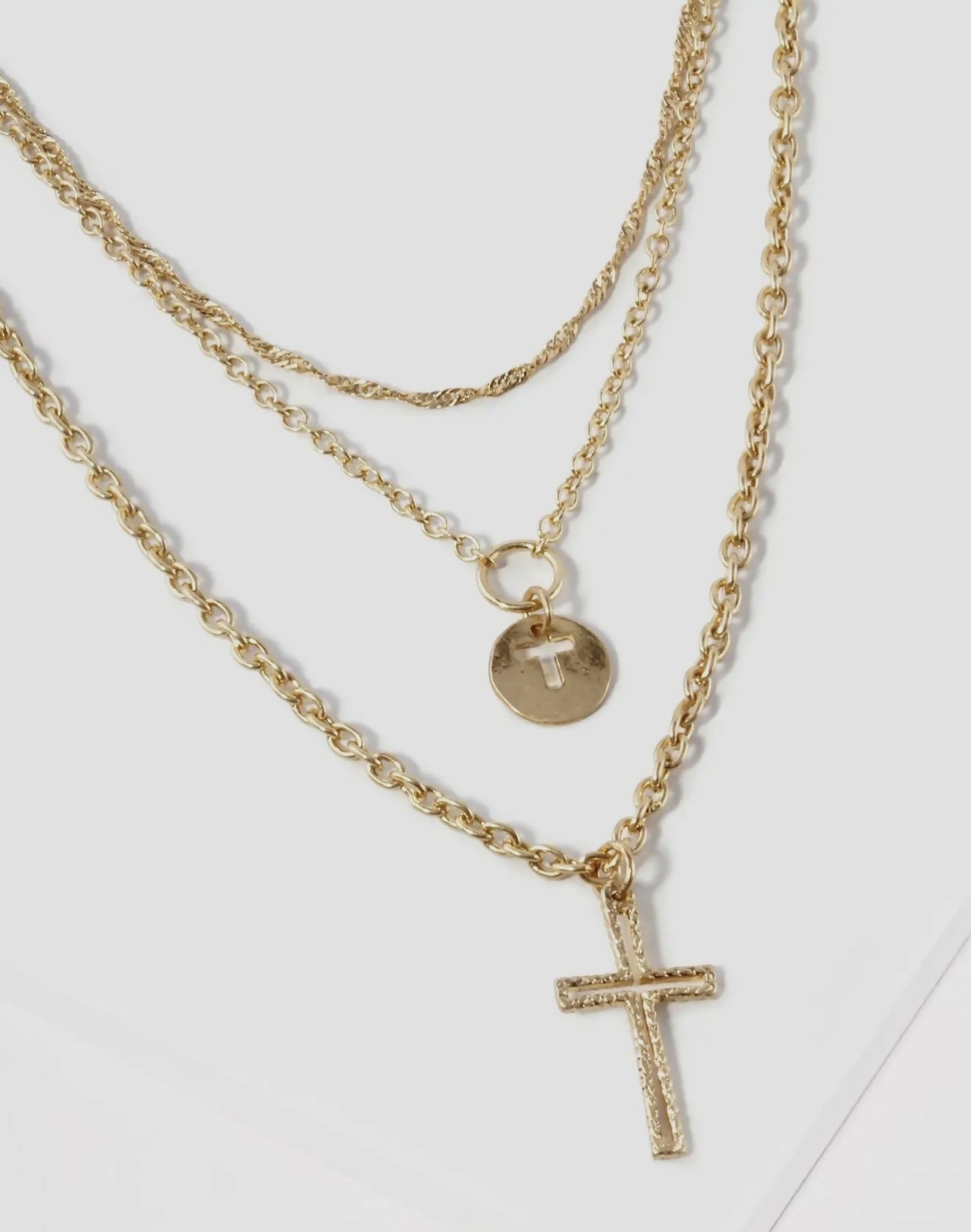Cross Layered Necklace - Deadwood South Boutique & Company LLC