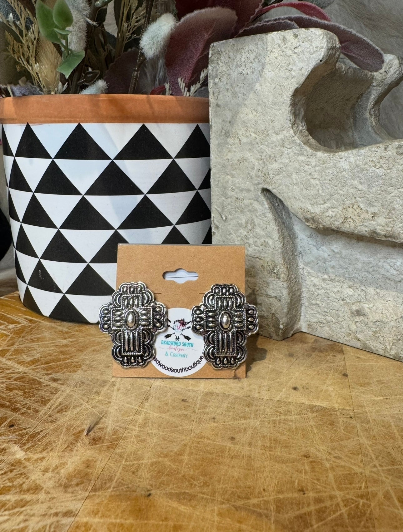 Cross Western Fashion Earrings - Deadwood South Boutique & Company LLC