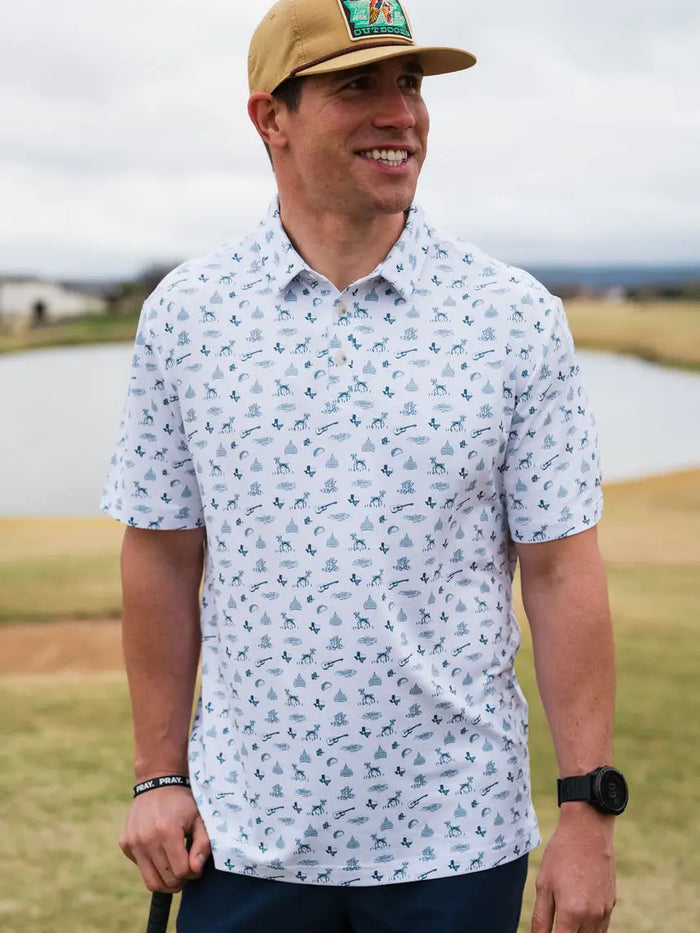 Burlebo Lone Star State Performance Polo-Men's-Deadwood South Boutique & Company-Deadwood South Boutique, Women's Fashion Boutique in Henderson, TX