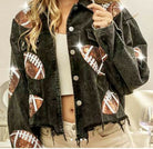 Football Time Corduroy Jacket-Outerwear-Vintage Cowgirl-Deadwood South Boutique, Women's Fashion Boutique in Henderson, TX