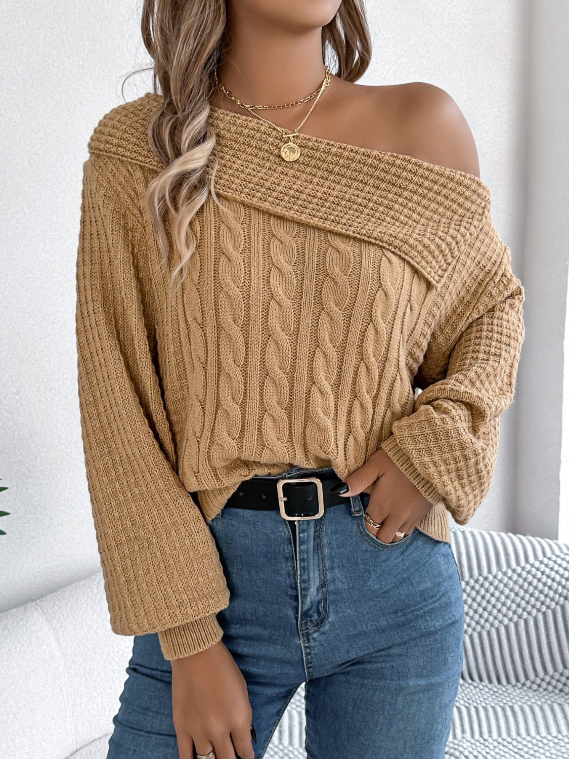 トップス leinwande Hand Cable Knit Top leinwande（ラインヴァンド）の「Hand Cable Knit Top（ニット