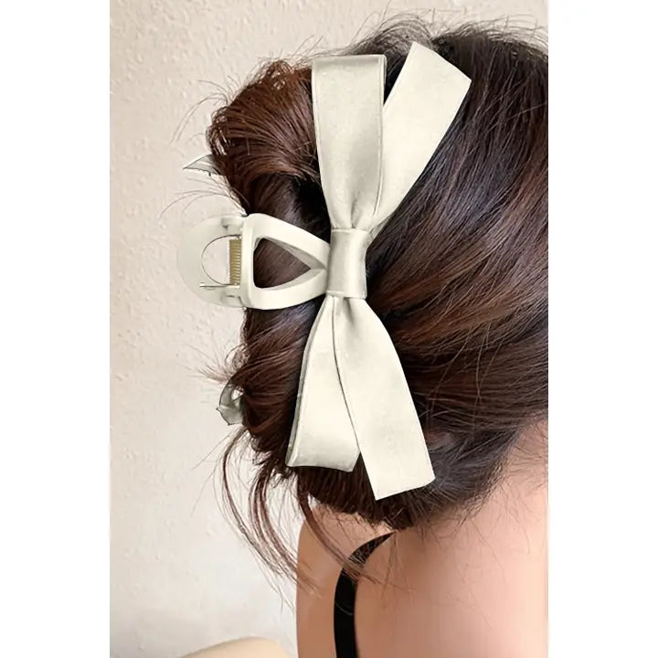 Satin Bow Hair Clip-Hair Claw Clips-Deadwood South Boutique & Company LLC-Deadwood South Boutique, Women's Fashion Boutique in Henderson, TX