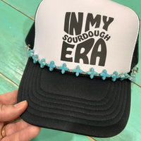 Vibes Turquoise Fashion Cross Trucker Cap Chain-Accessories-Deadwood South Boutique & Company-Deadwood South Boutique, Women's Fashion Boutique in Henderson, TX