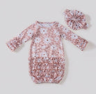 Daisy Newborn Gown w/bow - Deadwood South Boutique & Company LLC