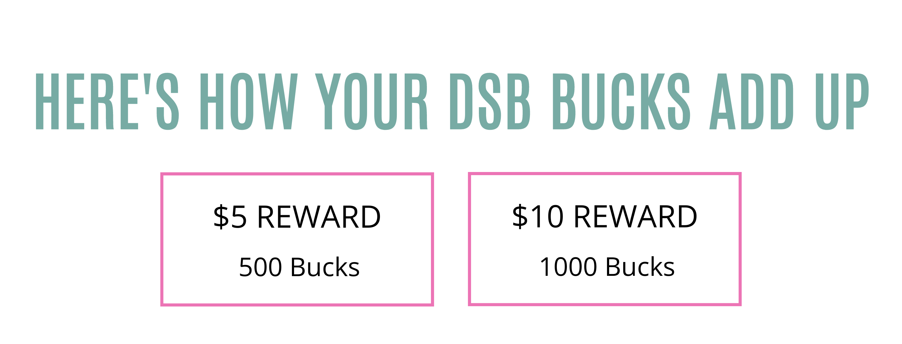 Here's how your DSB Bucks Add Up | Sign up for the Rewards Program at Deadwood South Boutique | Women's Fashion Boutique in Henderson, TX