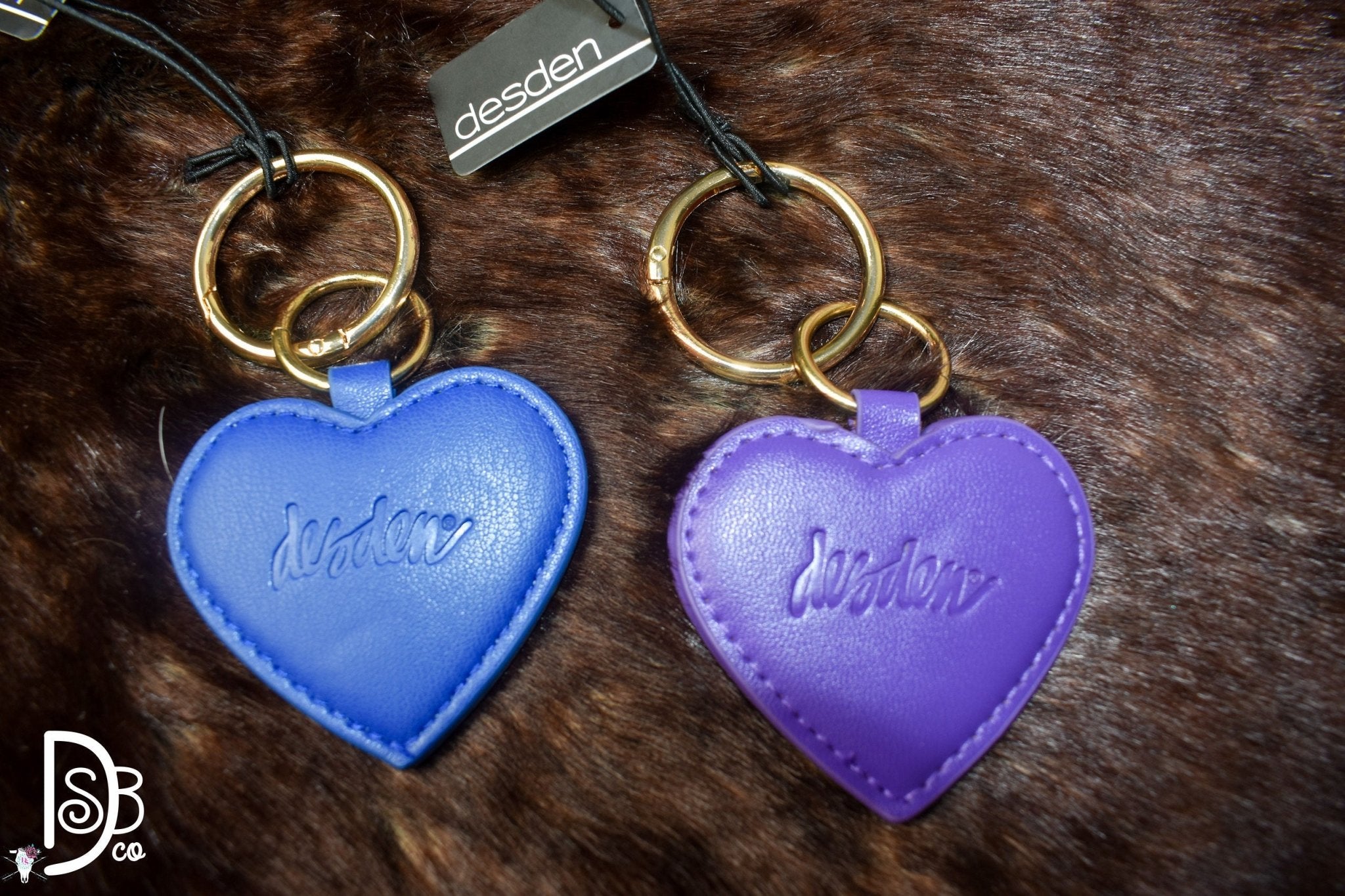 DESDEN: University Heart Keychain / Purse Charm - Deadwood South Boutique & Company LLC