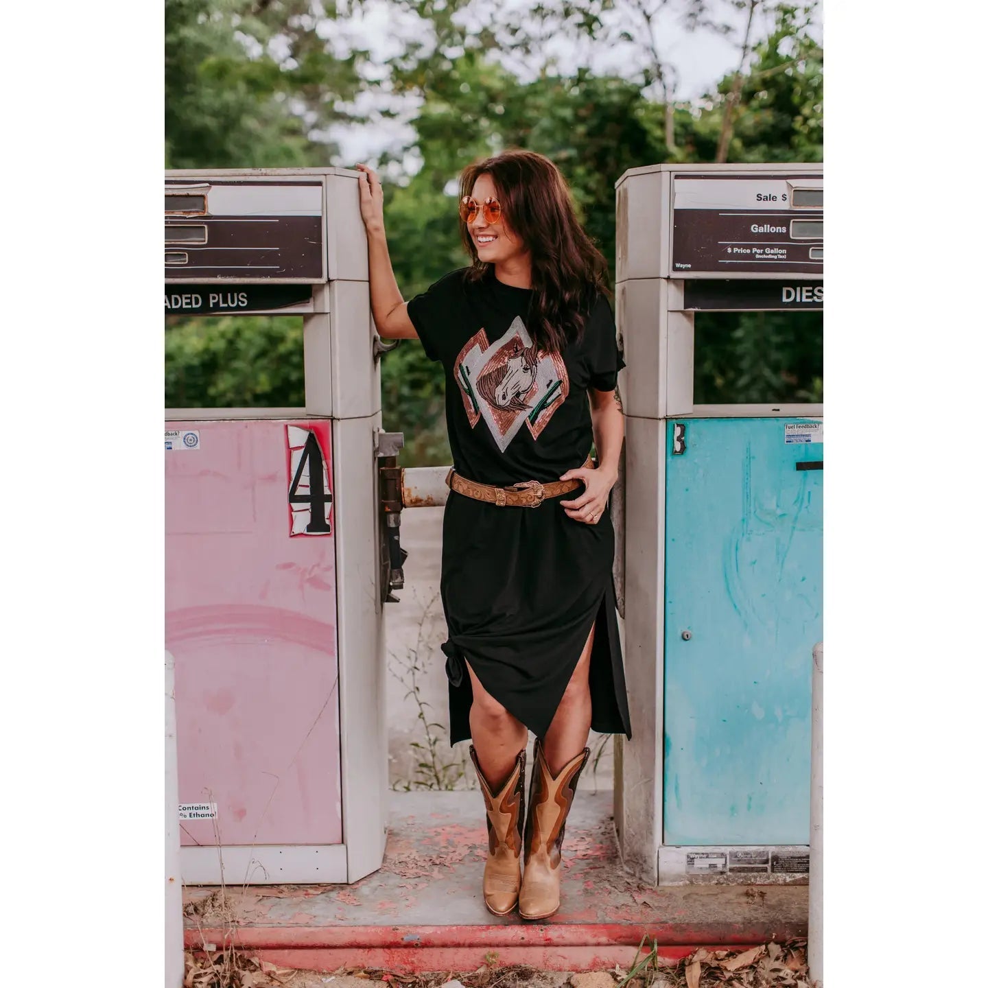 Desperado Sequin Tee Dress - Deadwood South Boutique & Company LLC