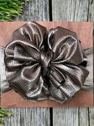 Newborn Metallic Headwrap Bows-Hair Bows-Deadwood South Boutique & Company LLC-Deadwood South Boutique, Women's Fashion Boutique in Henderson, TX