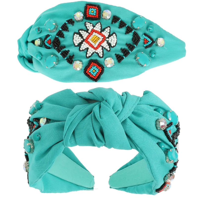 Western Aztec Beaded Headband-hair accessories-Deadwood South Boutique & Company-Deadwood South Boutique, Women's Fashion Boutique in Henderson, TX