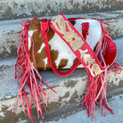 Cowhide Speedy Bag with Red Leather Detail-Deadwood South Boutique & Company-Deadwood South Boutique, Women's Fashion Boutique in Henderson, TX