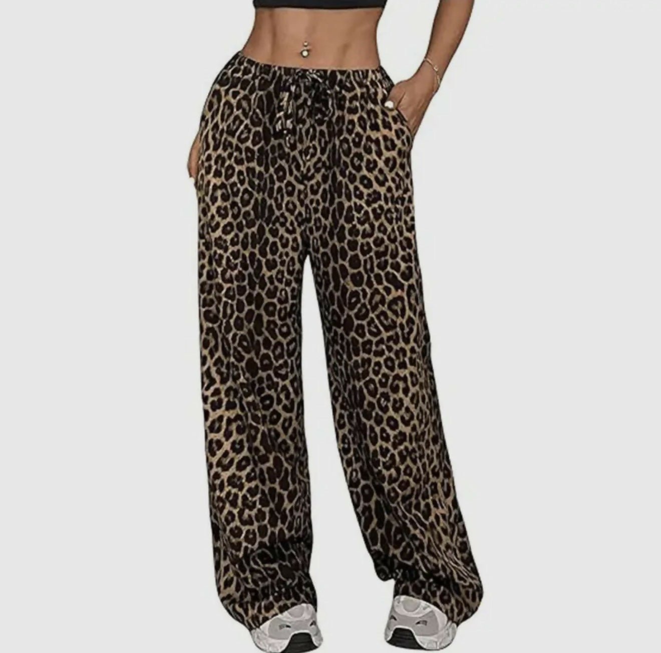 Edgy Leopard Drawstring WL Pants - Deadwood South Boutique & Company LLC