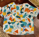 Ember Geometric Blouse - Deadwood South Boutique & Company LLC