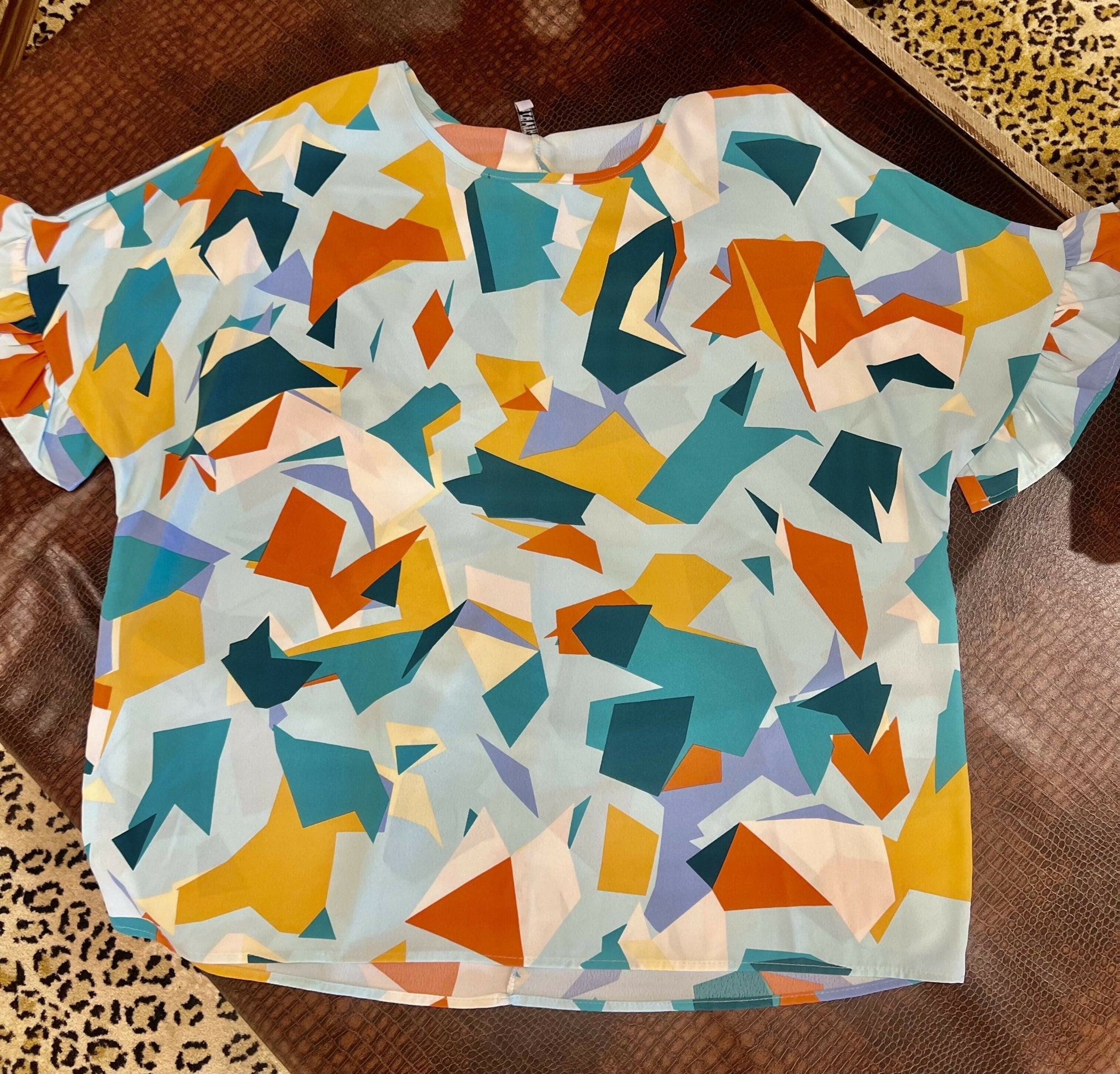 Ember Geometric Blouse - Deadwood South Boutique & Company LLC