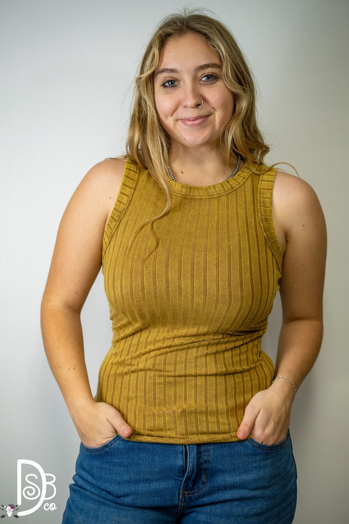 EZ Rosa Ribbed Tank - Deadwood South Boutique & Company LLC