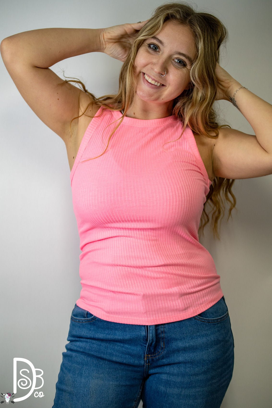 EZ Seemless Cropped Ribbed Tank - Deadwood South Boutique & Company LLC