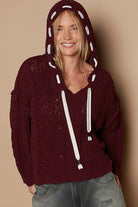 The Polly V-Neck Hooded Sweater-Outerwear-Deadwood South Boutique & Company LLC-Deadwood South Boutique, Women's Fashion Boutique in Henderson, TX