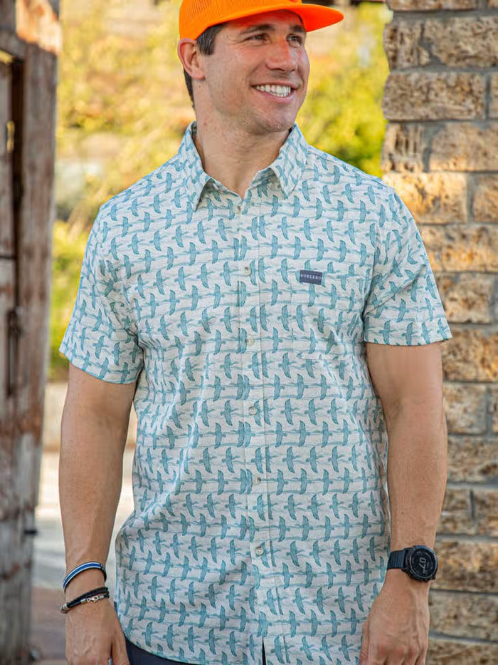 Burlebo Flying Ducks Button Up-Short Sleeves-Deadwood South Boutique & Company-Deadwood South Boutique, Women's Fashion Boutique in Henderson, TX