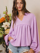 Tallison Textured Top-Long Sleeves-Deadwood South Boutique & Company-Deadwood South Boutique, Women's Fashion Boutique in Henderson, TX